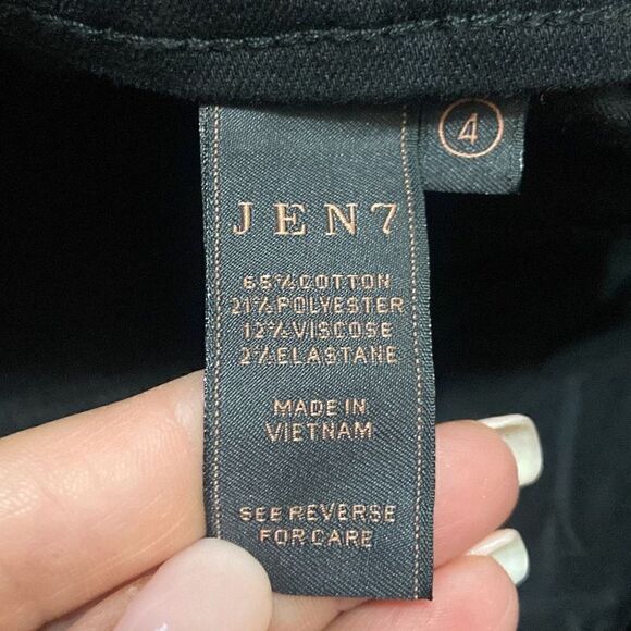 JEN7 by 7 for All Mankind Black Pull-On Comfort Skinny Stretch Jeans Size 4 NWT - Picture 3 of 13